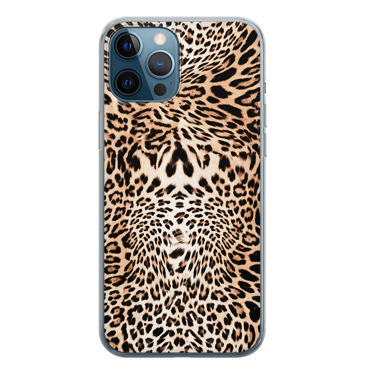 Leuke Telefoonhoesjes iPhone 12 Pro siliconen hoesje - Wild animal