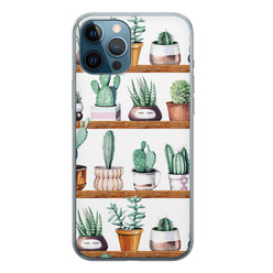 Leuke Telefoonhoesjes iPhone 12 Pro siliconen hoesje - Cactus