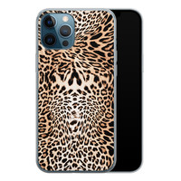 Leuke Telefoonhoesjes iPhone 12 Pro siliconen hoesje - Wild animal