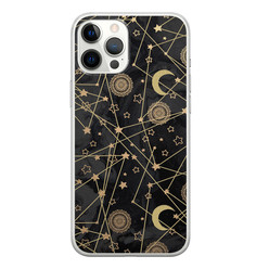 Leuke Telefoonhoesjes iPhone 12 Pro Max siliconen hoesje - Sun, moon, stars