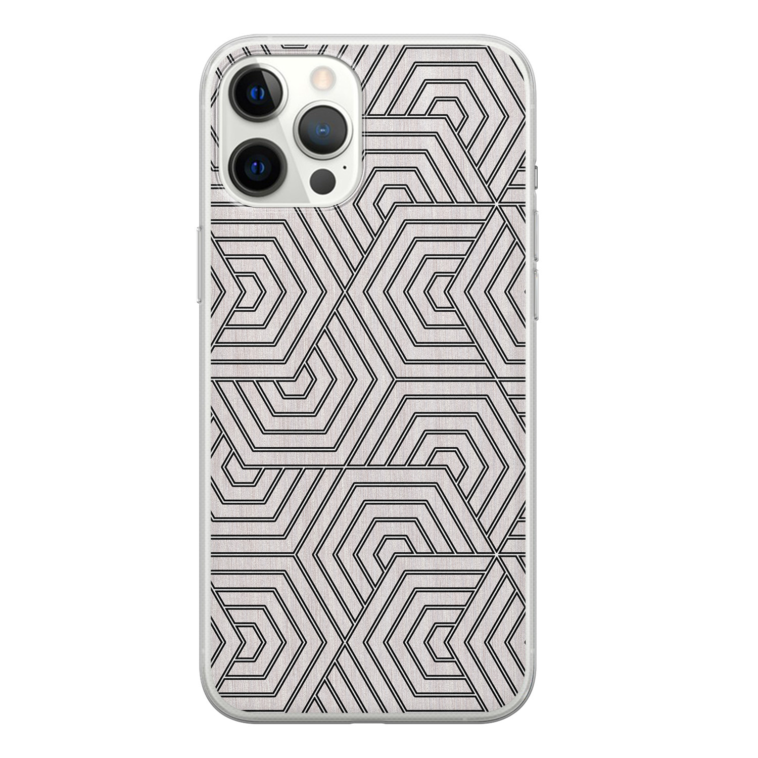 Leuke Telefoonhoesjes iPhone 12 Pro Max siliconen hoesje - Geometrisch