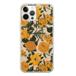 Leuke Telefoonhoesjes iPhone 12 Pro Max siliconen hoesje - Retro flowers