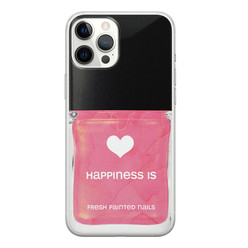 Leuke Telefoonhoesjes iPhone 12 Pro Max siliconen hoesje - Nagellak