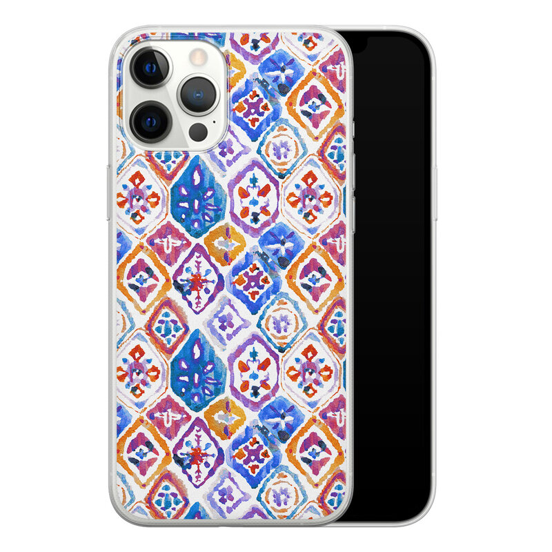 Leuke Telefoonhoesjes iPhone 12 Pro Max siliconen hoesje - Boho vibe