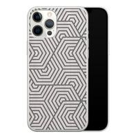 Leuke Telefoonhoesjes iPhone 12 Pro Max siliconen hoesje - Geometrisch