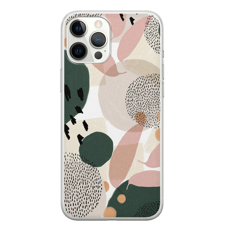 Leuke Telefoonhoesjes iPhone 12 Pro Max siliconen hoesje - Abstract print
