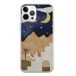 Leuke Telefoonhoesjes iPhone 12 Pro Max siliconen hoesje - Desert night