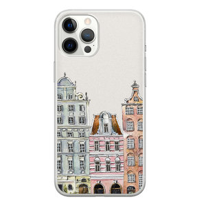 Leuke Telefoonhoesjes iPhone 12 Pro Max siliconen hoesje - Grachtenpandjes