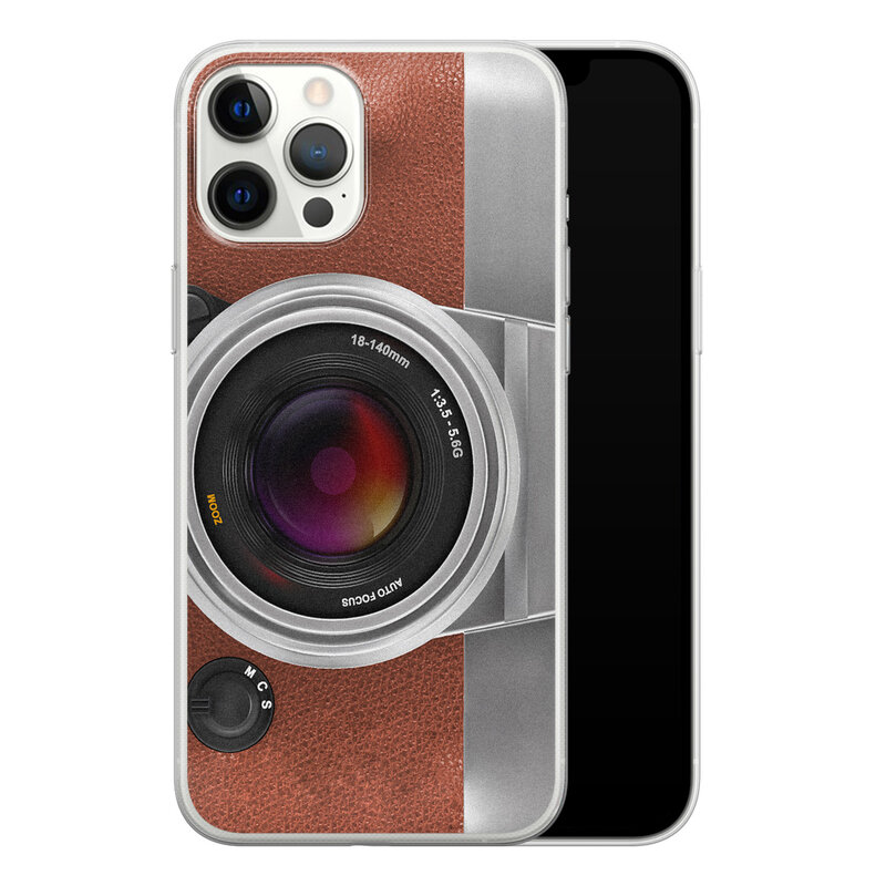 Leuke Telefoonhoesjes iPhone 12 Pro Max siliconen hoesje - Vintage camera