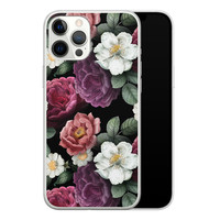 Leuke Telefoonhoesjes iPhone 12 Pro Max siliconen hoesje - Bloemenliefde