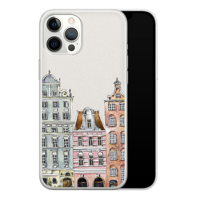 Leuke Telefoonhoesjes iPhone 12 Pro Max siliconen hoesje - Grachtenpandjes