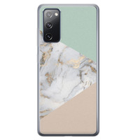 Leuke Telefoonhoesjes Samsung Galaxy S20 FE siliconen hoesje - Marmer pastel mix