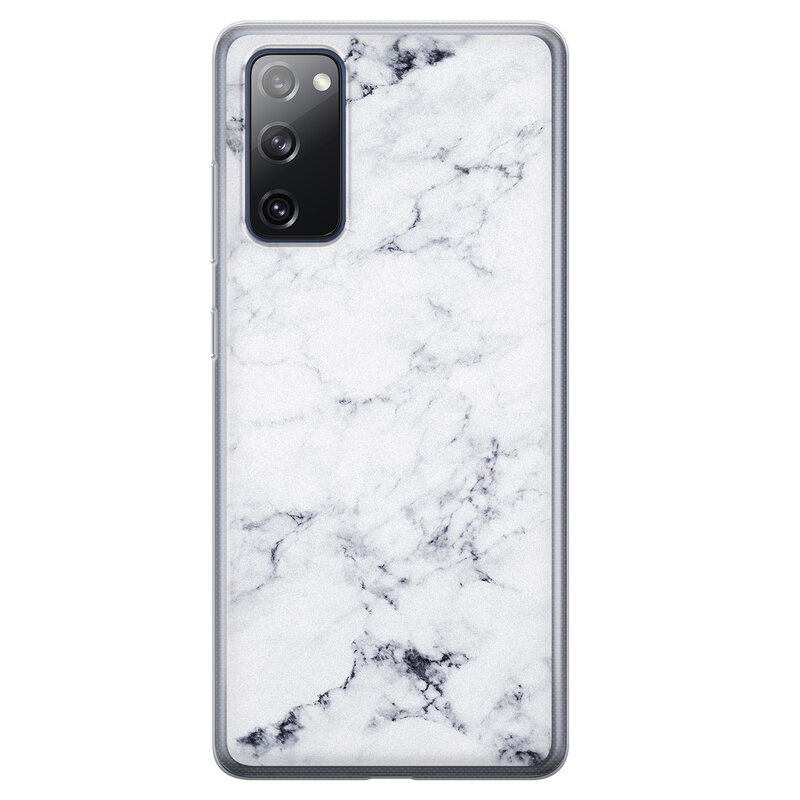 Leuke Telefoonhoesjes Samsung Galaxy S20 FE siliconen hoesje - Marmer grijs
