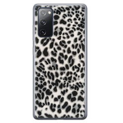 Leuke Telefoonhoesjes Samsung Galaxy S20 FE siliconen hoesje - Luipaard grijs