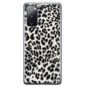 Leuke Telefoonhoesjes Samsung Galaxy S20 FE siliconen hoesje - Luipaard grijs