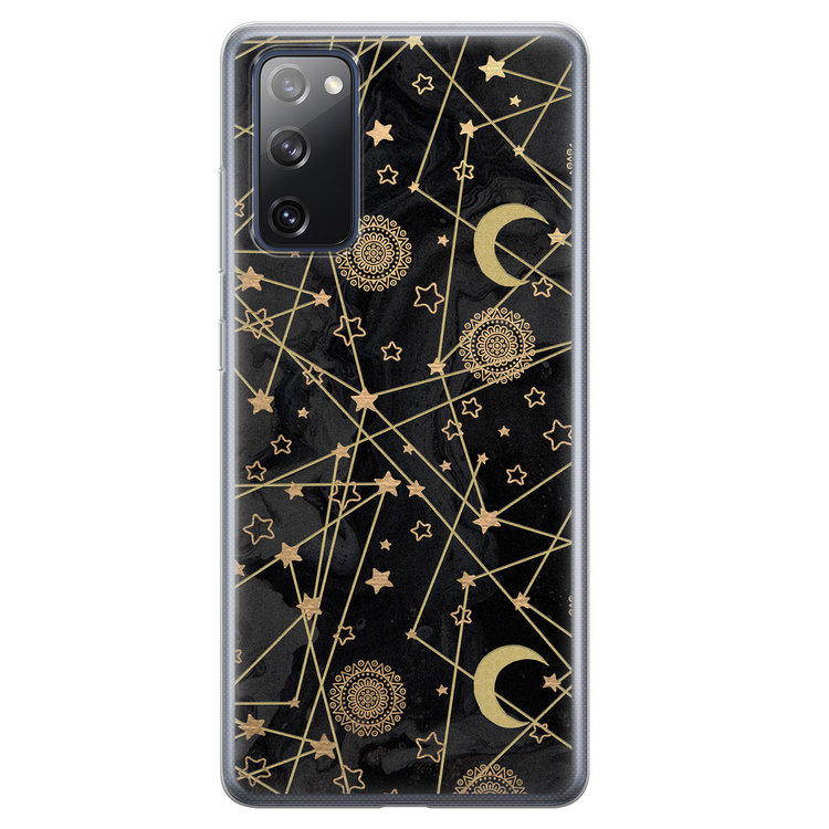 Leuke Telefoonhoesjes Samsung Galaxy S20 FE siliconen hoesje - Sun, moon, stars