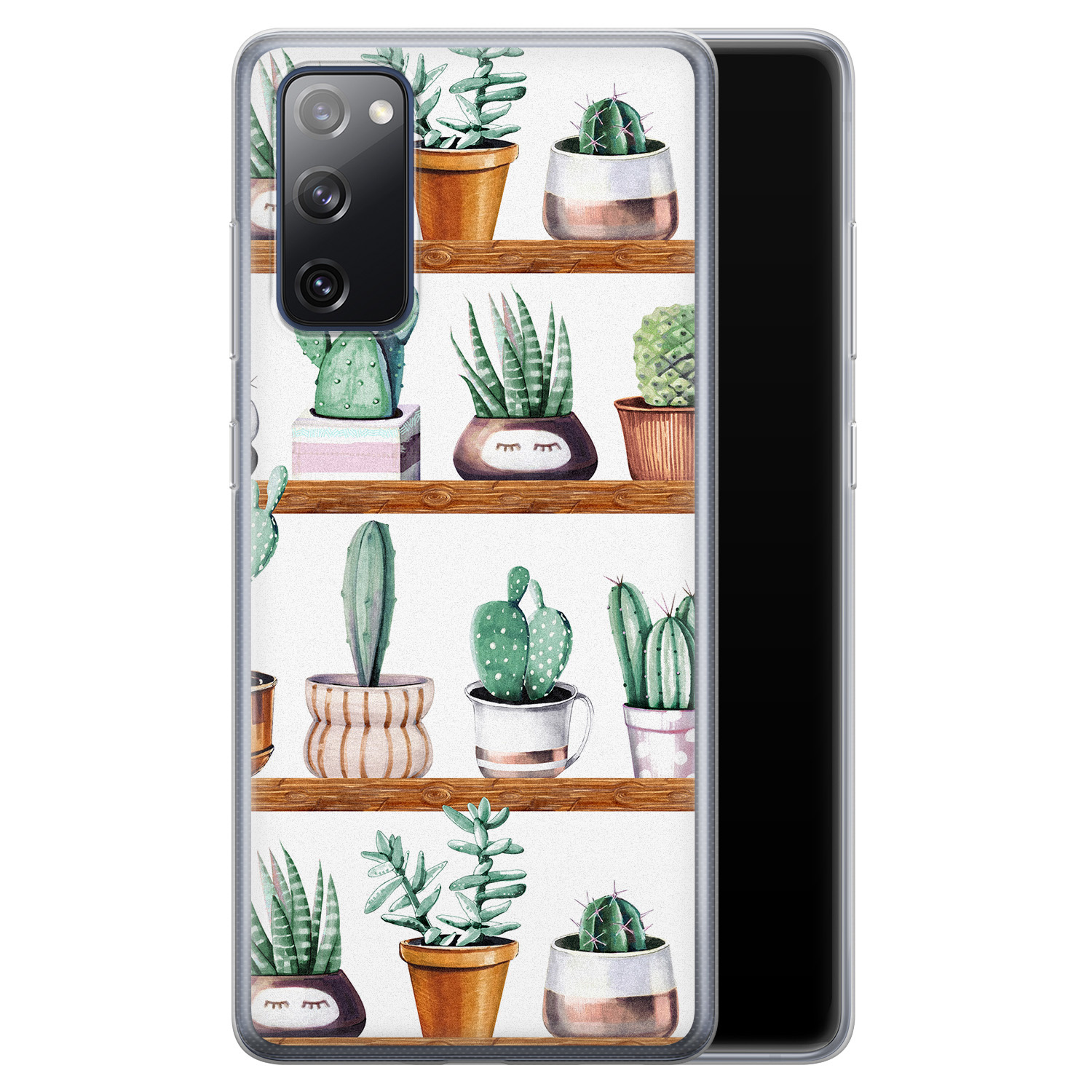 Leuke Telefoonhoesjes Samsung Galaxy S20 FE siliconen hoesje - Cactus