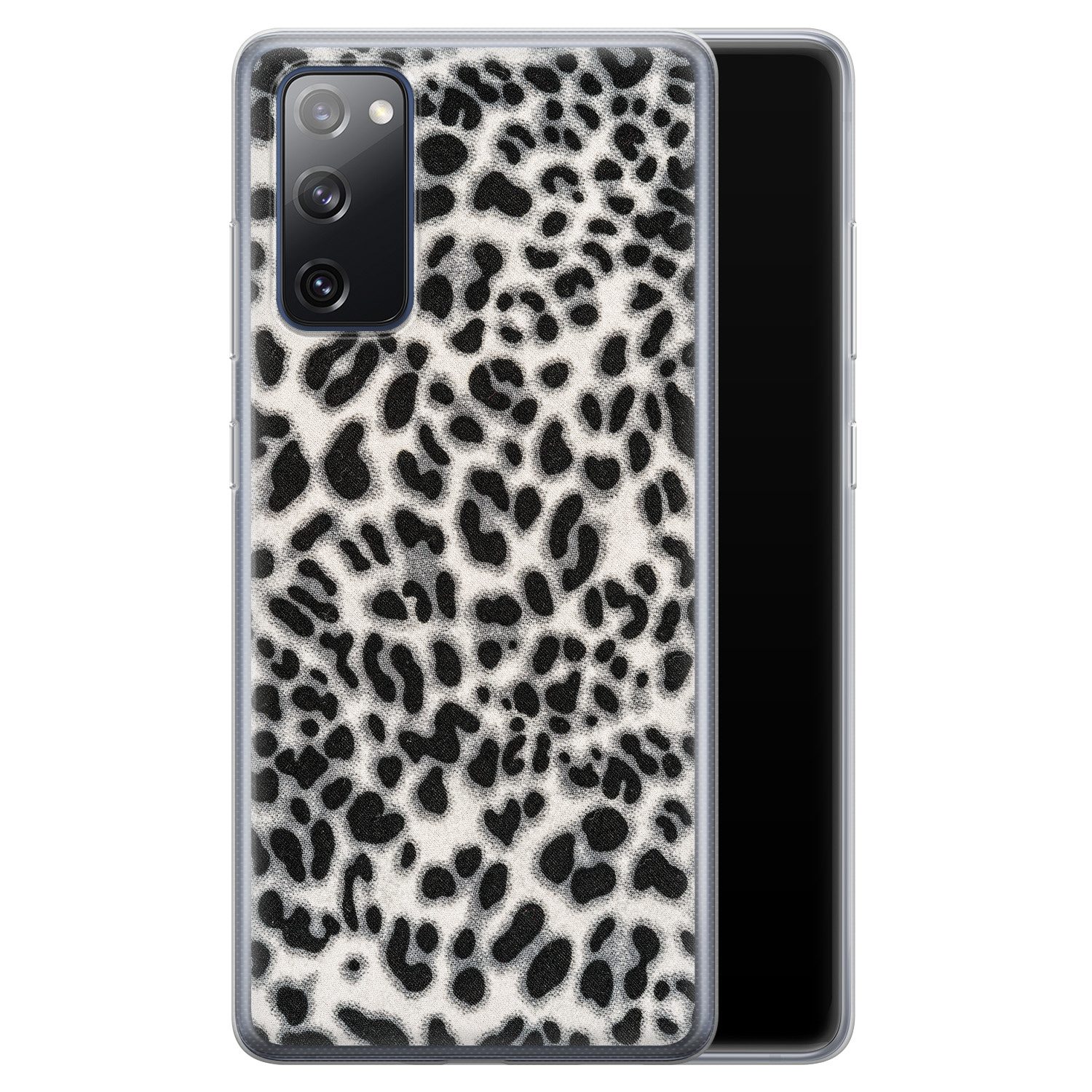 Leuke Telefoonhoesjes Samsung Galaxy S20 FE siliconen hoesje - Luipaard grijs