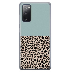 Leuke Telefoonhoesjes Samsung Galaxy S20 FE siliconen hoesje - Luipaard mint