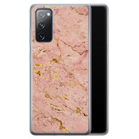 Leuke Telefoonhoesjes Samsung Galaxy S20 FE siliconen hoesje - Marmer roze goud