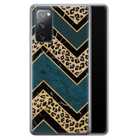 Leuke Telefoonhoesjes Samsung Galaxy S20 FE siliconen hoesje - Luipaard zigzag