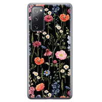 Leuke Telefoonhoesjes Samsung Galaxy S20 FE siliconen hoesje - Dark flowers