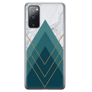 Leuke Telefoonhoesjes Samsung Galaxy S20 FE siliconen hoesje - Geometrisch blauw