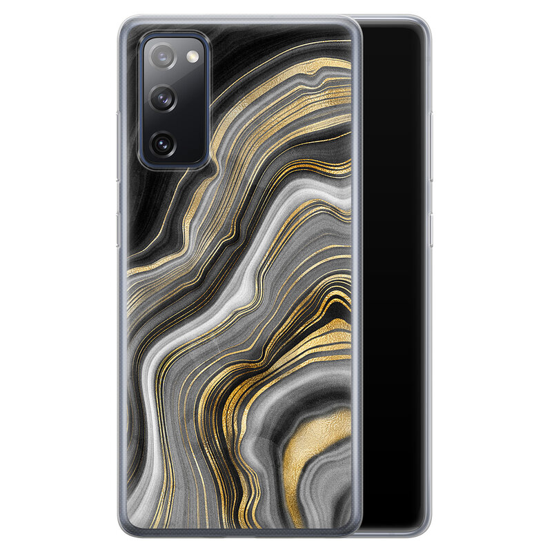Leuke Telefoonhoesjes Samsung Galaxy S20 FE siliconen hoesje - Golden agate