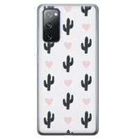 Leuke Telefoonhoesjes Samsung Galaxy S20 FE siliconen hoesje - Cactus love