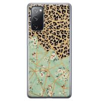 Leuke Telefoonhoesjes Samsung Galaxy S20 FE siliconen hoesje - Luipaard flower print