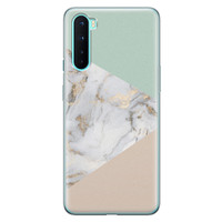 Leuke Telefoonhoesjes OnePlus Nord siliconen hoesje - Marmer pastel mix