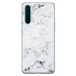 Leuke Telefoonhoesjes OnePlus Nord siliconen hoesje - Marmer grijs