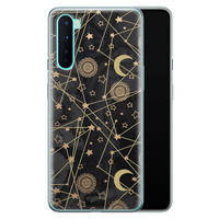 Leuke Telefoonhoesjes OnePlus Nord siliconen hoesje - Sun, moon, stars