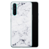 Leuke Telefoonhoesjes OnePlus Nord siliconen hoesje - Marmer grijs