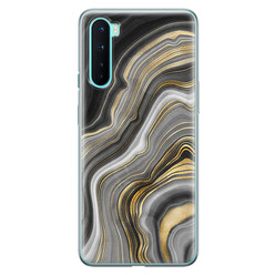 Leuke Telefoonhoesjes OnePlus Nord siliconen hoesje - Golden agate