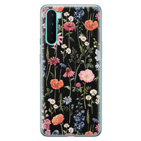 Leuke Telefoonhoesjes OnePlus Nord siliconen hoesje - Dark flowers