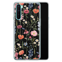 Leuke Telefoonhoesjes OnePlus Nord siliconen hoesje - Dark flowers