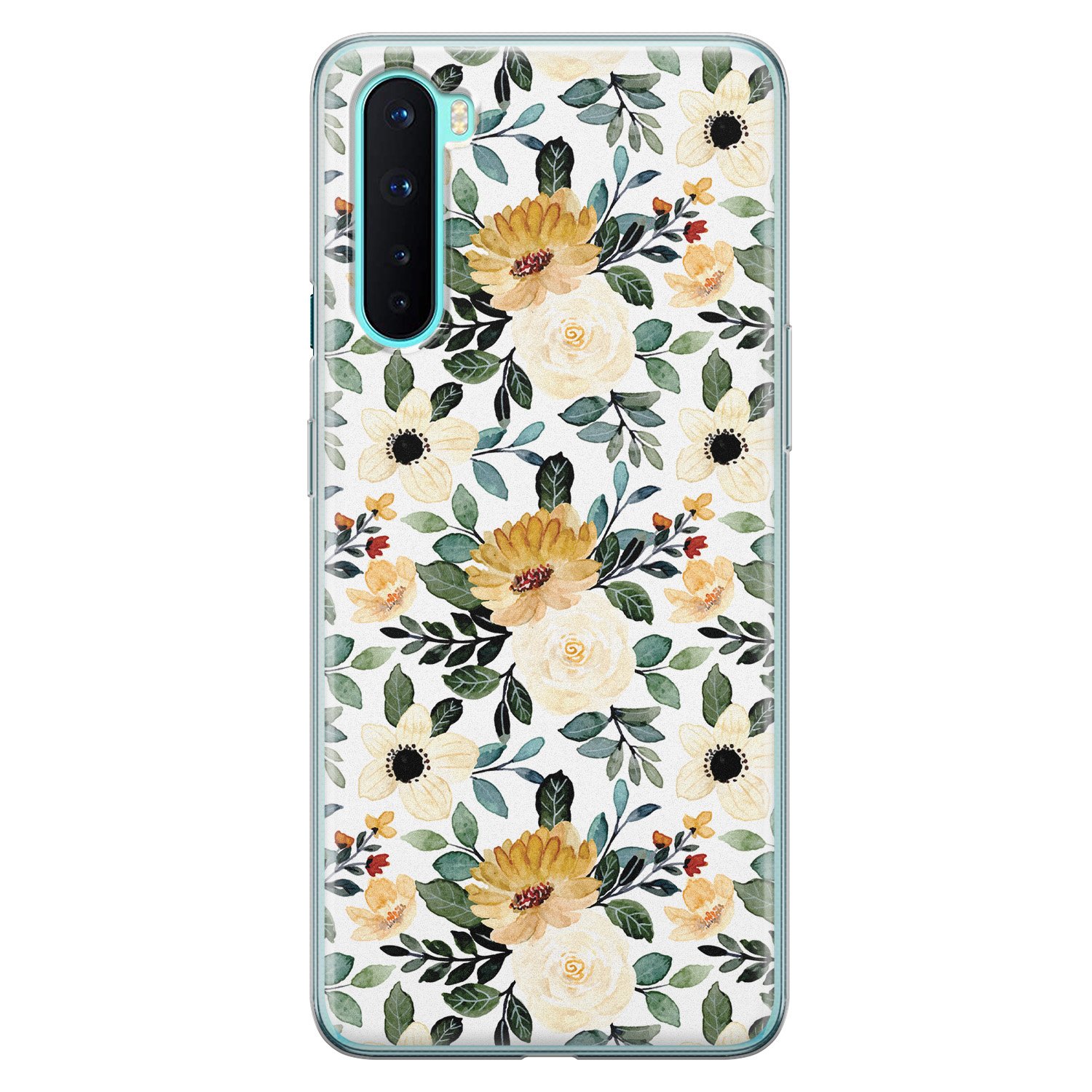 Leuke Telefoonhoesjes OnePlus Nord siliconen hoesje - Lovely flower