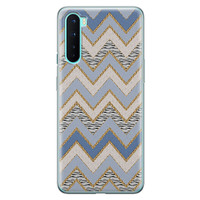 Leuke Telefoonhoesjes OnePlus Nord siliconen hoesje - Retro zigzag