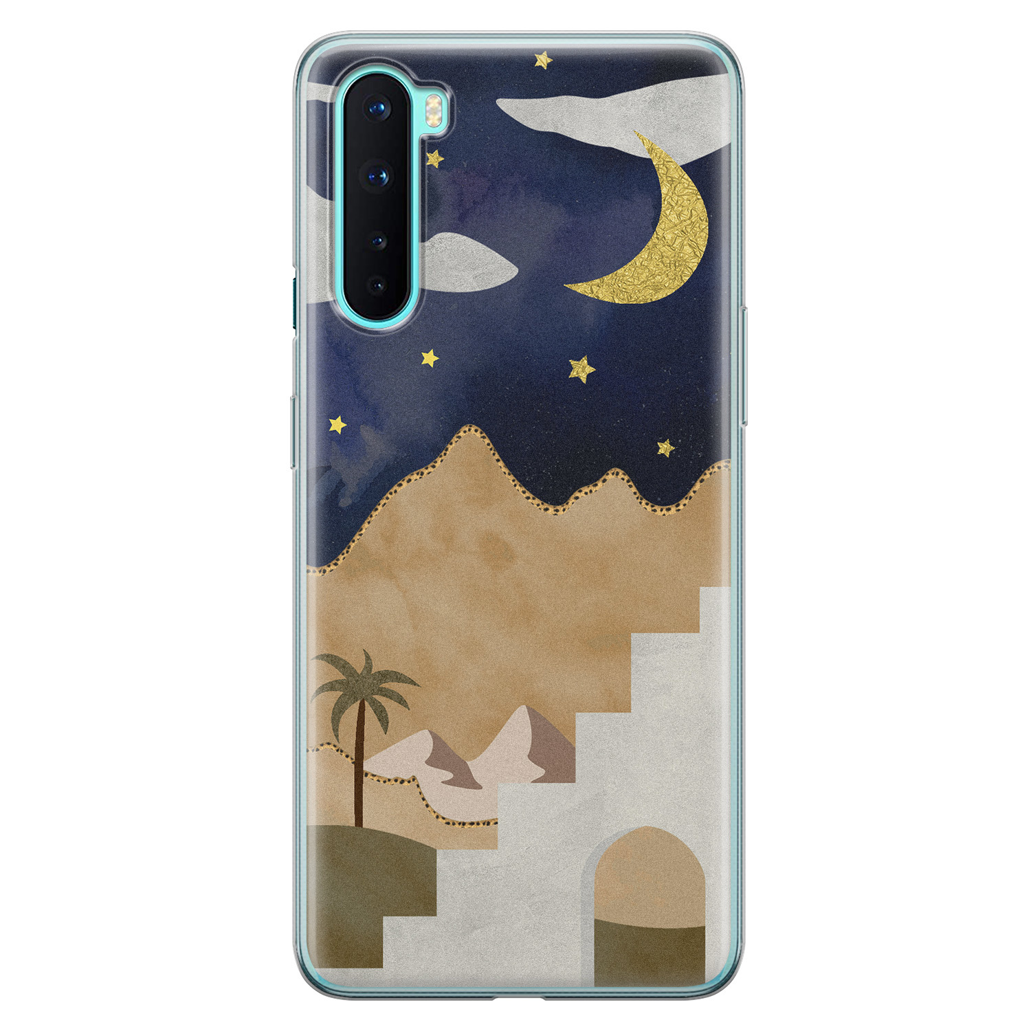 Leuke Telefoonhoesjes OnePlus Nord siliconen hoesje - Desert night