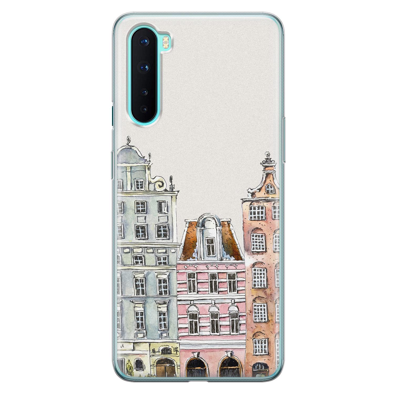 Leuke Telefoonhoesjes OnePlus Nord siliconen hoesje - Grachtenpandjes