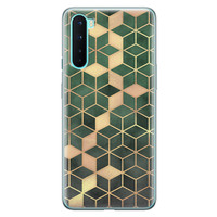 Leuke Telefoonhoesjes OnePlus Nord siliconen hoesje - Green cubes