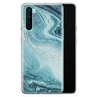 Leuke Telefoonhoesjes OnePlus Nord siliconen hoesje - Marmer blauw