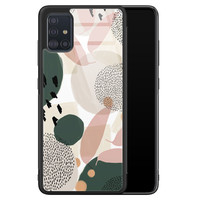 Leuke Telefoonhoesjes Samsung Galaxy A51 glazen hardcase - Abstract print