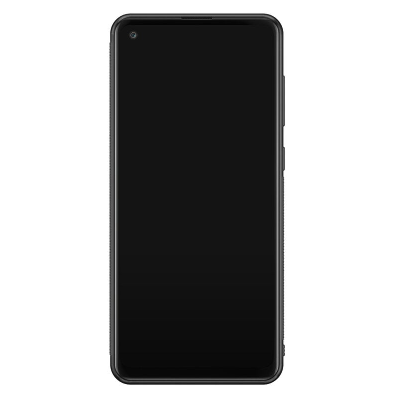 Leuke Telefoonhoesjes Samsung Galaxy A21s glazen hardcase - Marmer navy blauw