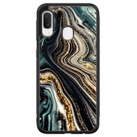 Leuke Telefoonhoesjes Samsung Galaxy A20e hoesje - Marmer swirl