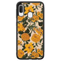 Leuke Telefoonhoesjes Samsung Galaxy A20e hoesje - Retro flowers