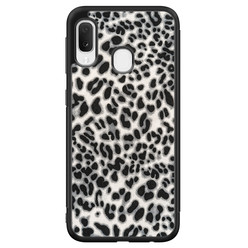 Leuke Telefoonhoesjes Samsung Galaxy A20e hoesje - Luipaard grijs