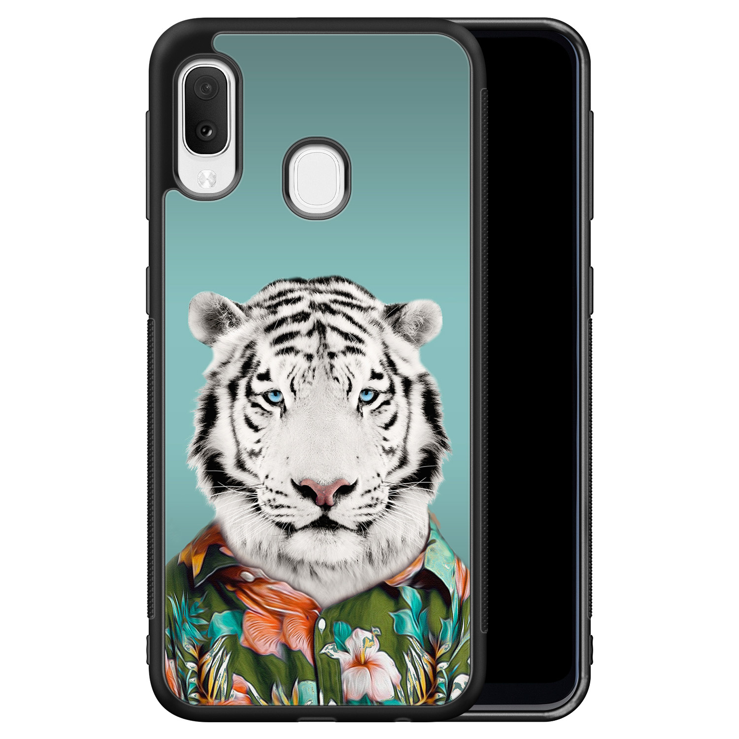 Leuke Telefoonhoesjes Samsung Galaxy A20e hoesje - Witte tijger