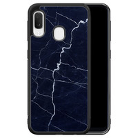 Leuke Telefoonhoesjes Samsung Galaxy A20e hoesje - Marmer navy blauw